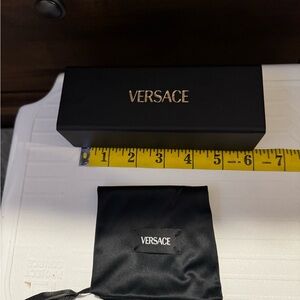 Versace Black Sunglasses Case and Pouch